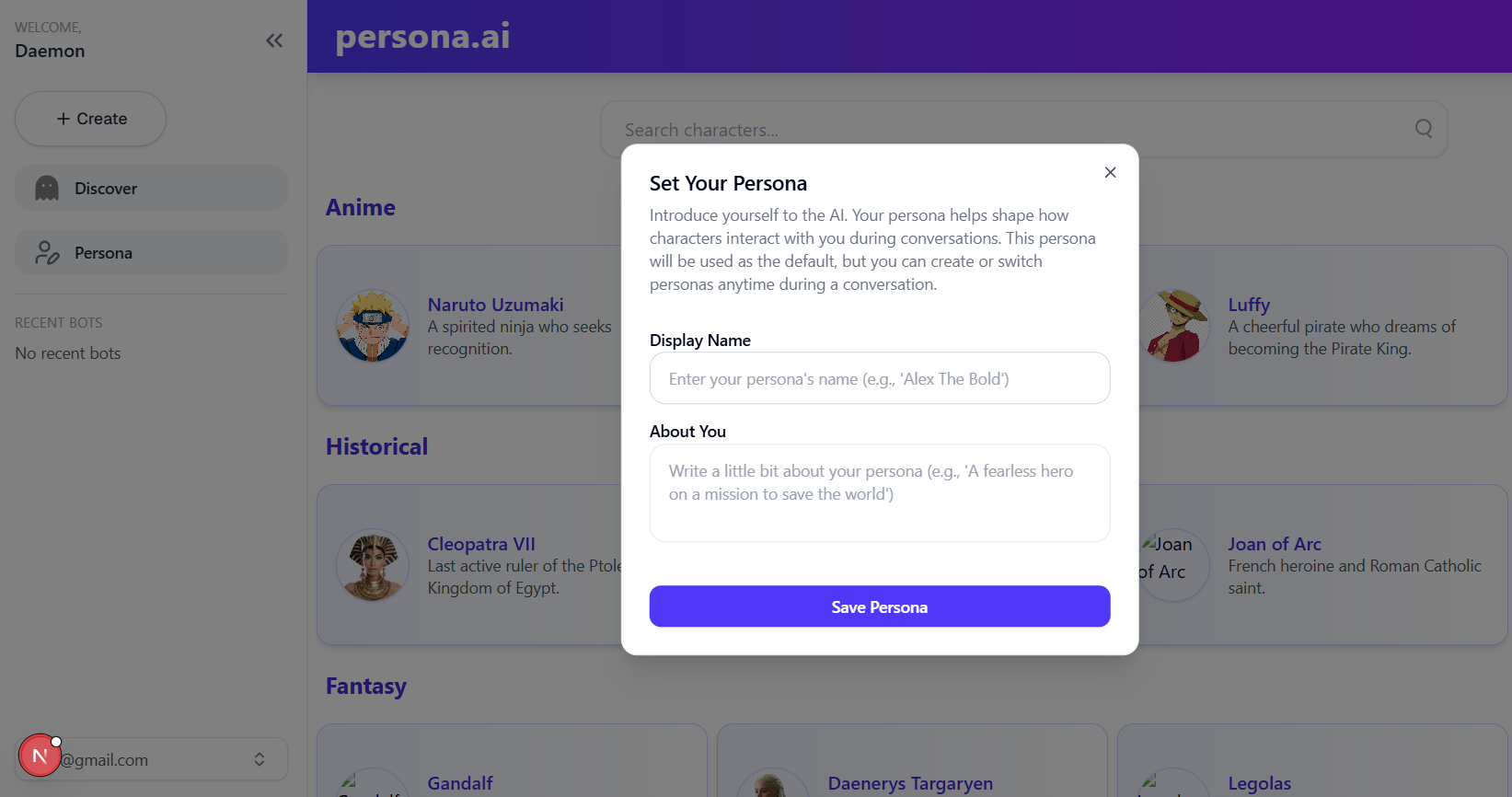Predefined Characters